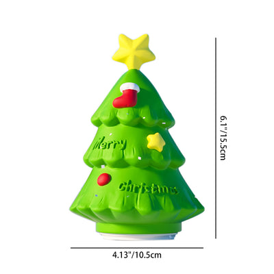 Zeitgenössische kreative wiederaufladbare ABS-Silikon-Weihnachtsbaum-LED-Tischlampe Nachtlicht für das Bett 