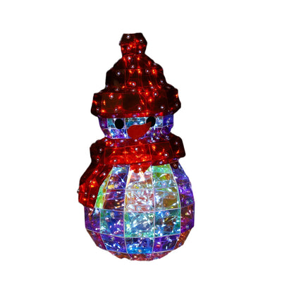Moderne Art Deco PET Laser Schneemann Dekoration LED Tischlampe für den Nachttisch 