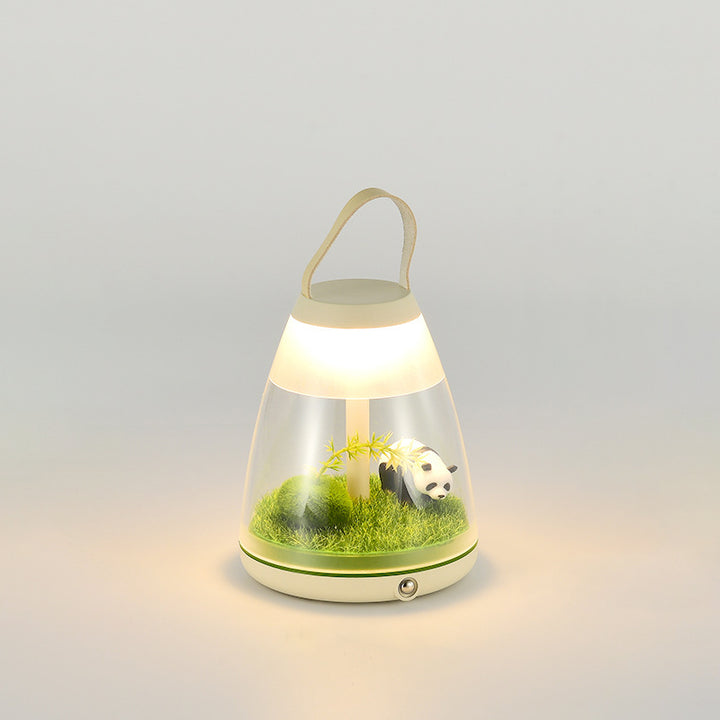 Contemporary Creative Rechargeable ABS Acrylic Cylinder Animal Wedding Portable LED Table Lamp Night Light For Dining Room