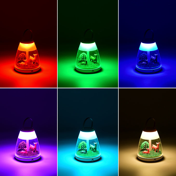 現代的なクリエイティブ充電式ABSアクリルシリンダー動物ウェディングポータブルLEDテーブルランプナイトライトダイニングルーム用 
