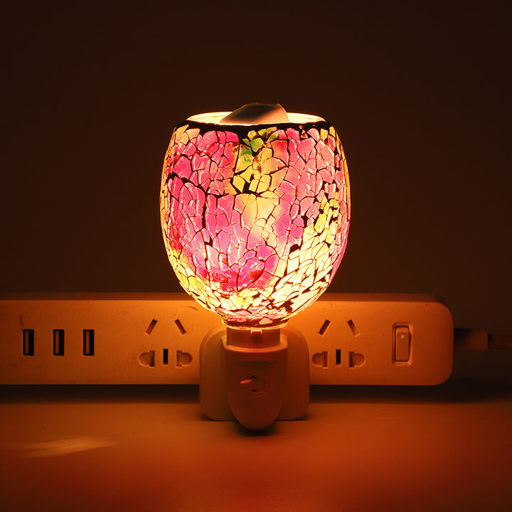 Applique murale contemporaine en verre plastique mosaïque craquelée à 1 lumière pour chambre à coucher 