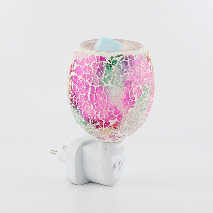 Applique murale contemporaine en verre plastique mosaïque craquelée à 1 lumière pour chambre à coucher 
