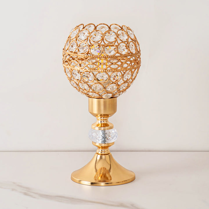 Lampe de table moderne de luxe USB en cristal cylindre à perles treillis 1 lumière pour chevet 