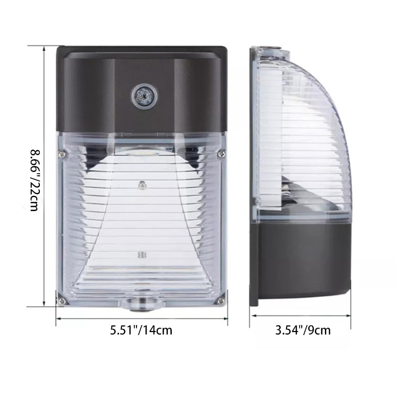 Contemporary Industrial Waterproof Aluminum PC Rectangular Striped LED Wall Sconce Lamp For Outdoor Patio