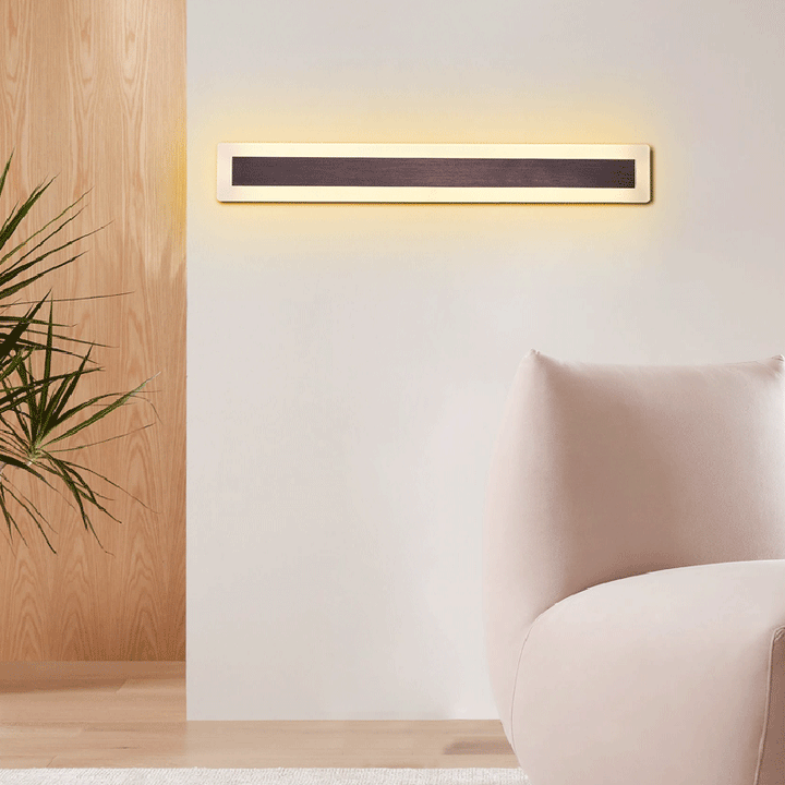 Applique murale LED minimaliste moderne en aluminium et acrylique rectangulaire rotative pour chevet 
