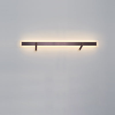 Moderne minimalistische Aluminium-Acryl-Rechteck-Drehbare Strahler LED-Wandleuchte für das Bett 