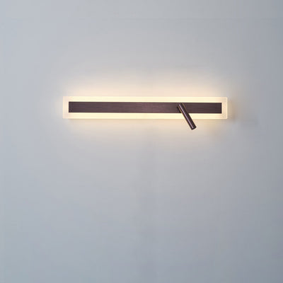 Moderne minimalistische Aluminium-Acryl-Rechteck-Drehbare Strahler LED-Wandleuchte für das Bett 
