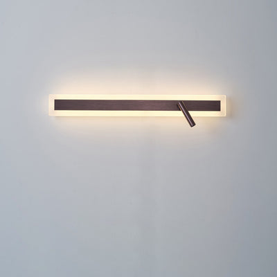 Moderne minimalistische Aluminium-Acryl-Rechteck-Drehbare Strahler LED-Wandleuchte für das Bett 