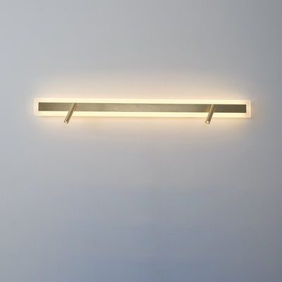 Moderne minimalistische Aluminium-Acryl-Rechteck-Drehbare Strahler LED-Wandleuchte für das Bett 