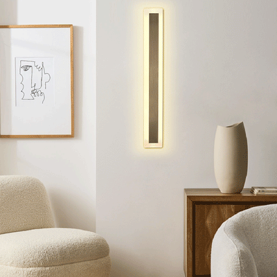 Moderne minimalistische Aluminium-Acryl-Rechteck-Drehbare Strahler LED-Wandleuchte für das Bett 