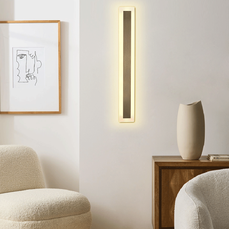 Moderne minimalistische Aluminium-Acryl-Rechteck-Drehbare Strahler LED-Wandleuchte für das Bett 