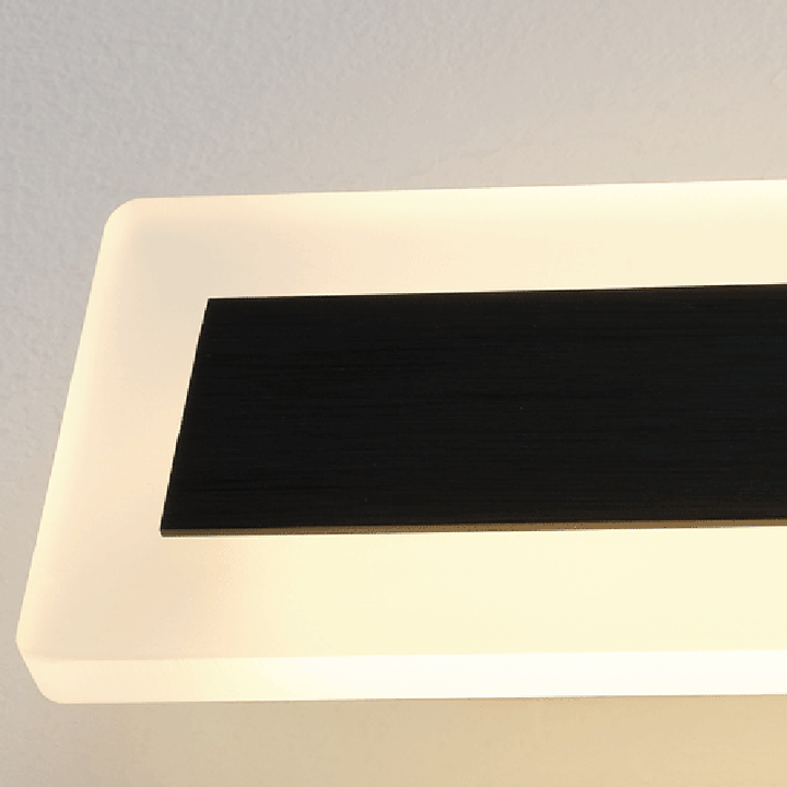 Applique murale LED minimaliste moderne en aluminium et acrylique rectangulaire rotative pour chevet 