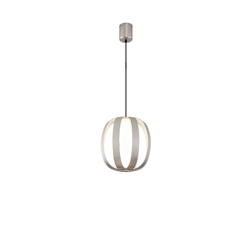 Zeitgenössische skandinavische Aluminium-Acryl-Kugellaterne LED Pendelleuchte für das Esszimmer 