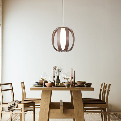 Zeitgenössische skandinavische Aluminium-Acryl-Kugellaterne LED Pendelleuchte für das Esszimmer 