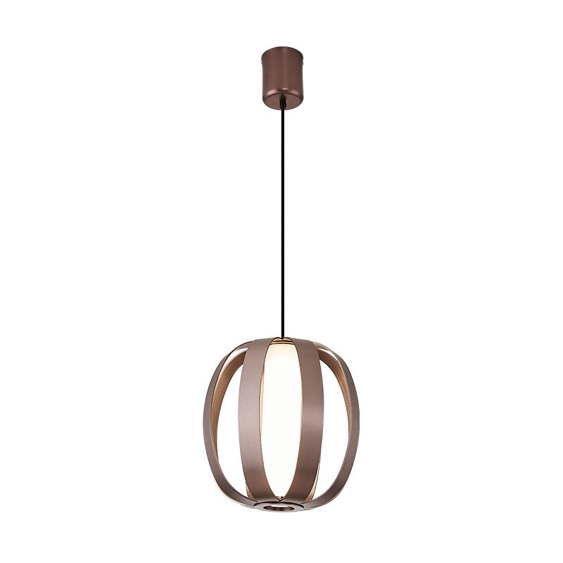 Zeitgenössische skandinavische Aluminium-Acryl-Kugellaterne LED Pendelleuchte für das Esszimmer 