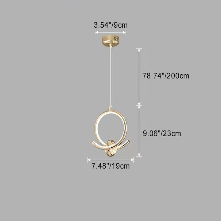 Contemporary Nordic Aluminum Crystal Circle Bubble LED Pendant Light For Bedside