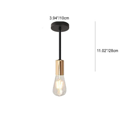 Plafonnier semi-encastré contemporain en fer industriel avec 1/3 ampoule pour salle à manger 