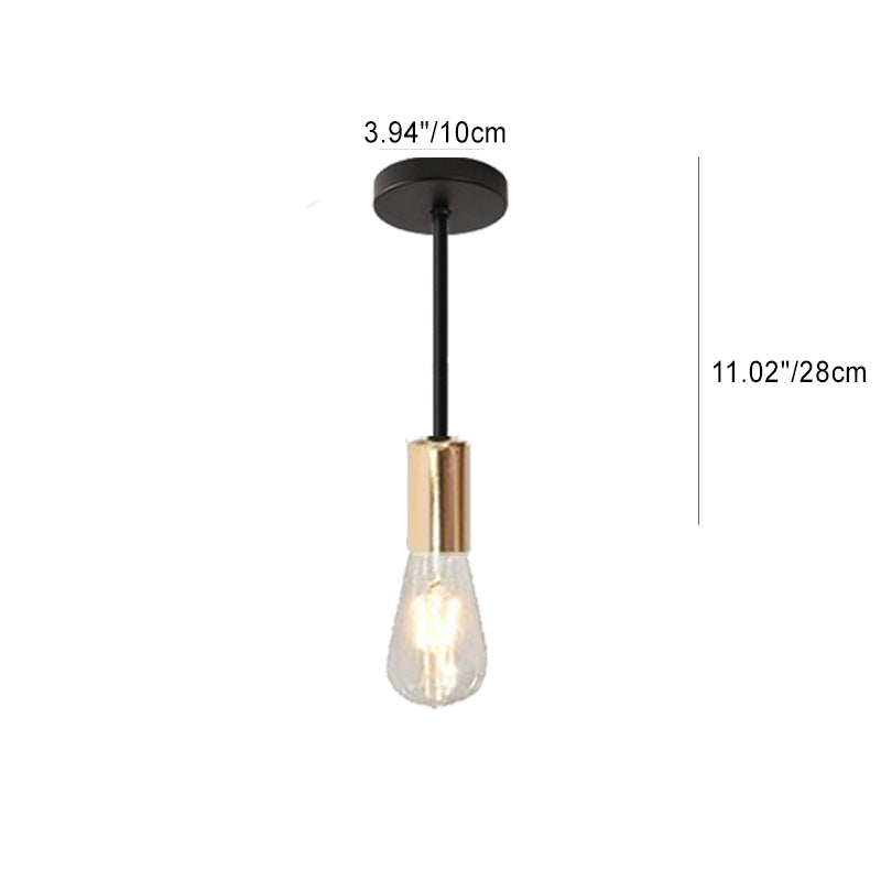 Plafonnier semi-encastré contemporain en fer industriel avec 1/3 ampoule pour salle à manger 