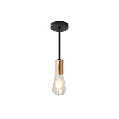 Plafonnier semi-encastré contemporain en fer industriel avec 1/3 ampoule pour salle à manger 