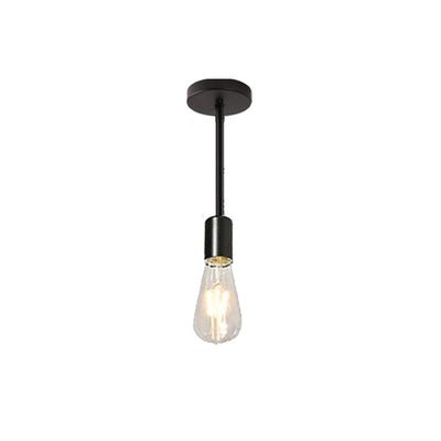 Plafonnier semi-encastré contemporain en fer industriel avec 1/3 ampoule pour salle à manger 
