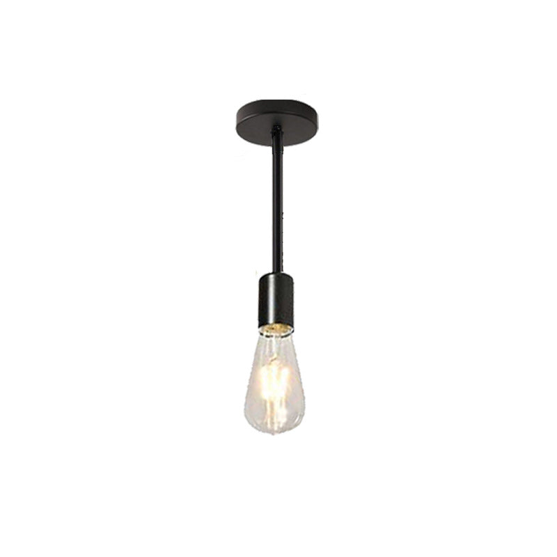 Plafonnier semi-encastré contemporain en fer industriel avec 1/3 ampoule pour salle à manger 