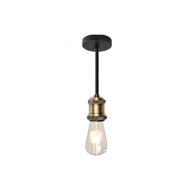 Plafonnier semi-encastré contemporain en fer industriel avec 1/3 ampoule pour salle à manger 