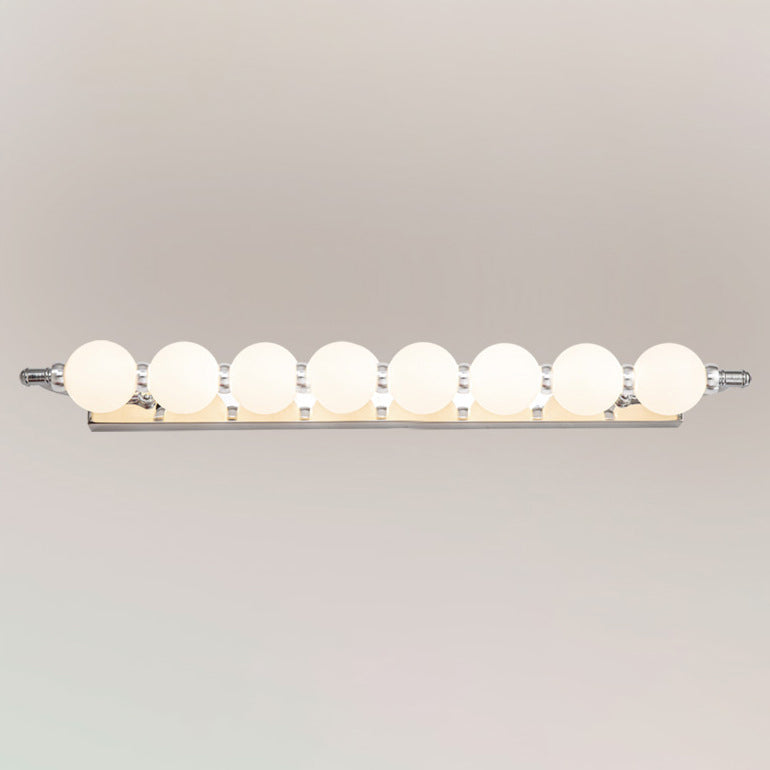 Applique murale LED en boule PC en aluminium et acier inoxydable nordique contemporain pour éclairage de salle de bain 