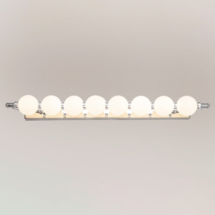 Applique murale LED en boule PC en aluminium et acier inoxydable nordique contemporain pour éclairage de salle de bain 