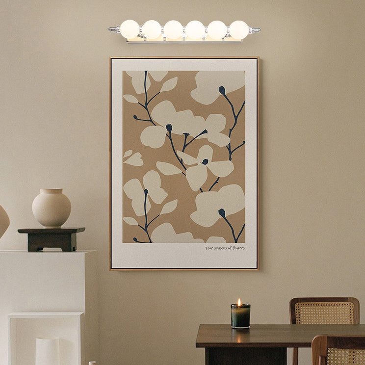 Applique murale LED en boule PC en aluminium et acier inoxydable nordique contemporain pour éclairage de salle de bain 