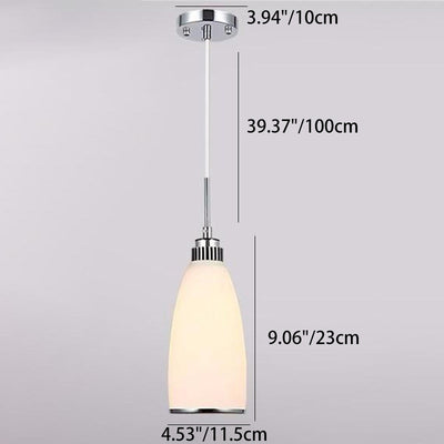 Modern Simplicity Hardware Glass Flower Bullet 1/3 Light Pendant Light For Dining Room