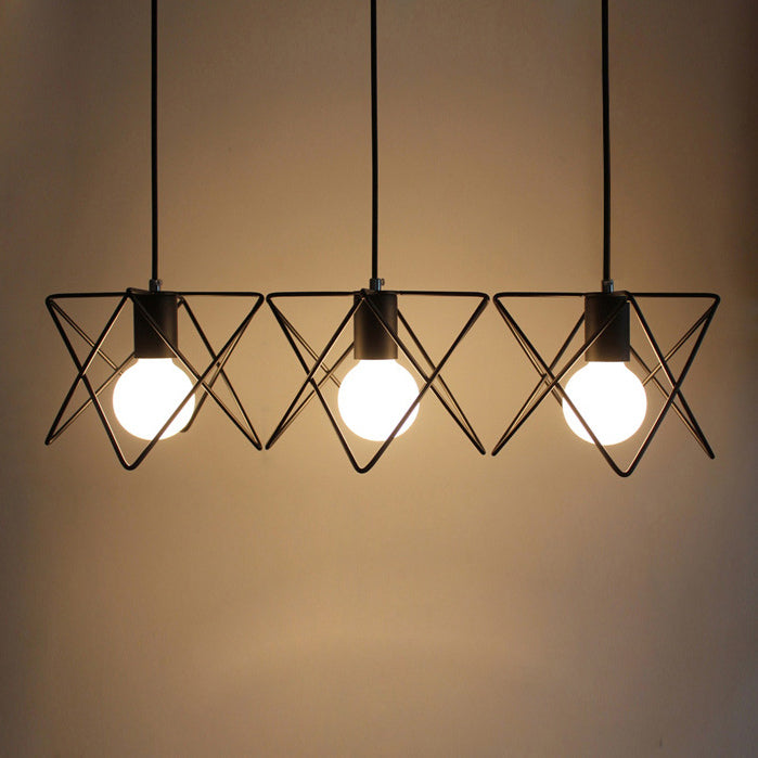 Zeitgenössischer skandinavischer Sternenkäfig Eisen 1/3 Licht Pendelleuchte für Esszimmer 