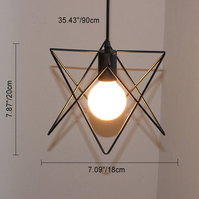 Zeitgenössischer skandinavischer Sternenkäfig Eisen 1/3 Licht Pendelleuchte für Esszimmer 