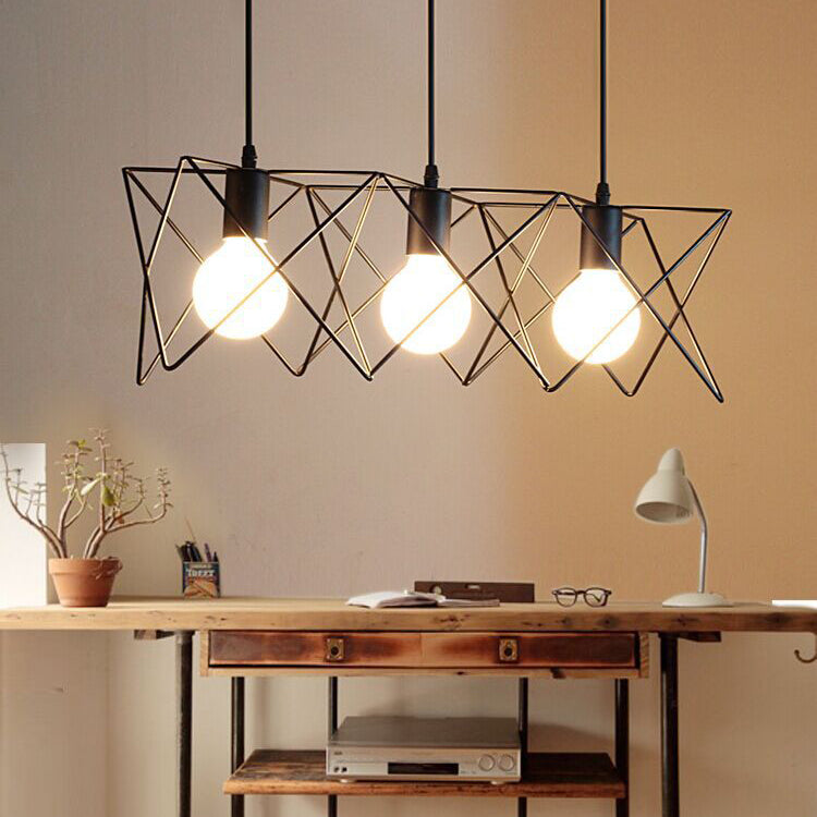 Zeitgenössischer skandinavischer Sternenkäfig Eisen 1/3 Licht Pendelleuchte für Esszimmer 