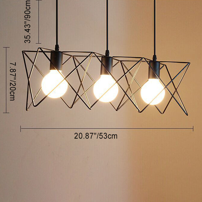 Zeitgenössischer skandinavischer Sternenkäfig Eisen 1/3 Licht Pendelleuchte für Esszimmer 