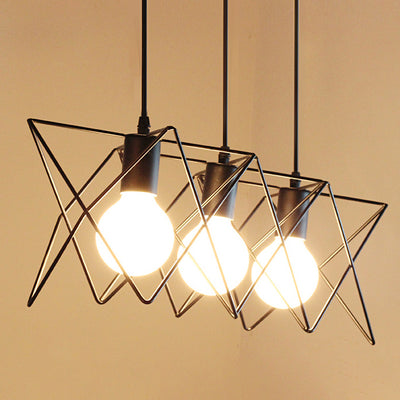 Zeitgenössischer skandinavischer Sternenkäfig Eisen 1/3 Licht Pendelleuchte für Esszimmer 