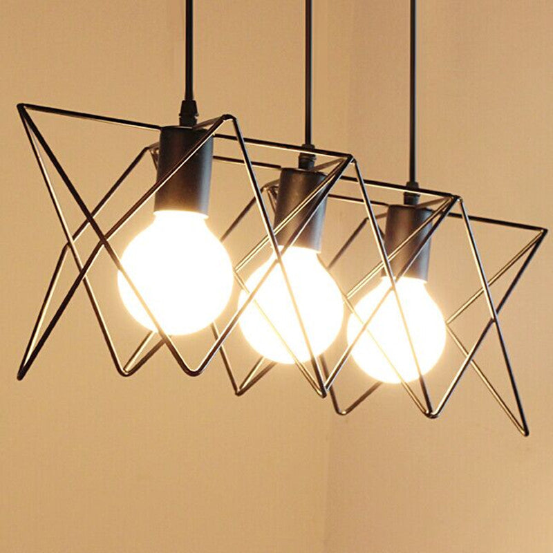 Zeitgenössischer skandinavischer Sternenkäfig Eisen 1/3 Licht Pendelleuchte für Esszimmer 