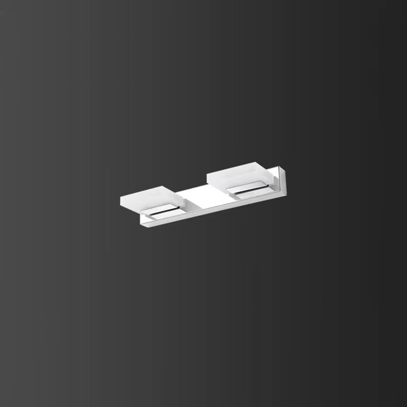 Lámpara de Aplique de Pared LED Cuadrada de Acrílico de Acero Inoxidable de Simplicidad Moderna para Iluminación de Tocador en el Baño 