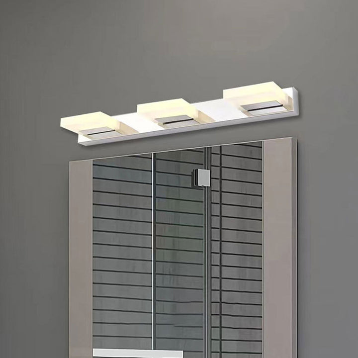 Modern Simplicity Stainless Steel Acrylic Square LED Wall Sconce Lamp Vanity Lighting For Bathroom