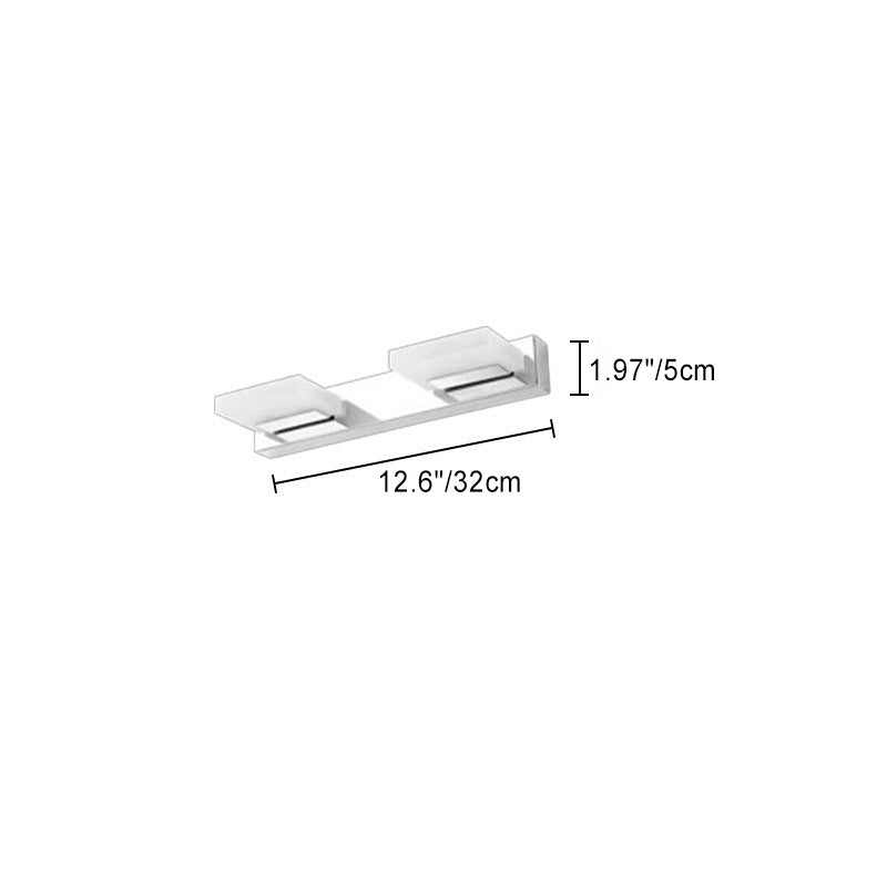 Lámpara de Aplique de Pared LED Cuadrada de Acrílico de Acero Inoxidable de Simplicidad Moderna para Iluminación de Tocador en el Baño 