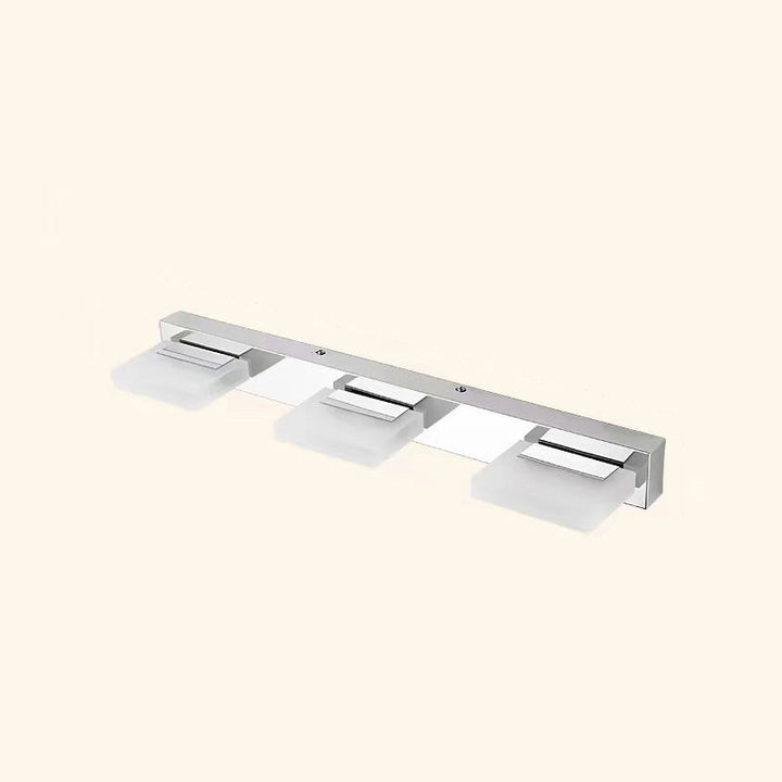 Lámpara de Aplique de Pared LED Cuadrada de Acrílico de Acero Inoxidable de Simplicidad Moderna para Iluminación de Tocador en el Baño 