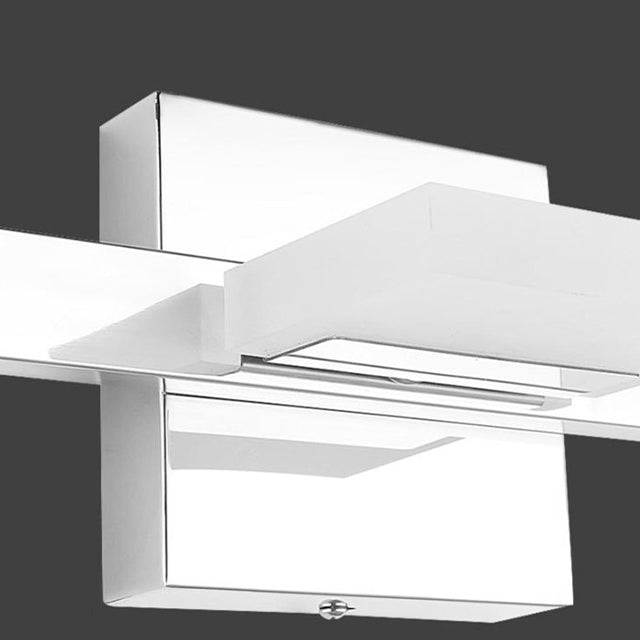 Lámpara de Aplique de Pared LED Cuadrada de Acrílico de Acero Inoxidable de Simplicidad Moderna para Iluminación de Tocador en el Baño 