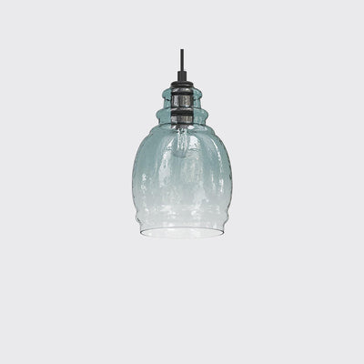 Zeitgenössische Retro-Glas-Eisen-Trommel 1/3 Licht Pendelleuchte für Esszimmer 