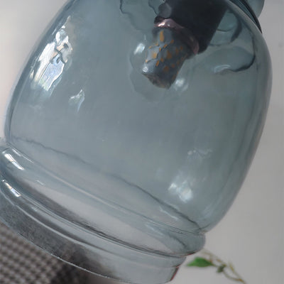 Zeitgenössische Retro-Glas-Eisen-Trommel 1/3 Licht Pendelleuchte für Esszimmer 