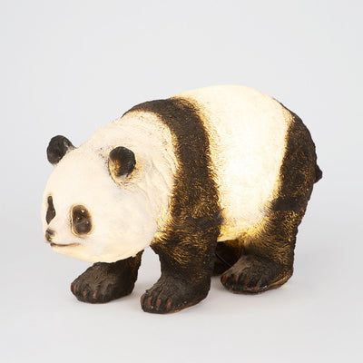 Moderno Arte Deco Solar Resina Impermeable Fibra de Vidrio Imitación Panda Brote de Bambú Luz LED para Exteriores Iluminación de Paisaje para Jardín 