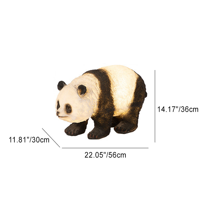 Moderne Art Deco Solar Wasserdichte Harz Fiberglas Imitation Panda Bambussprosse LED Außenleuchte Landschaftsbeleuchtung für Garten 