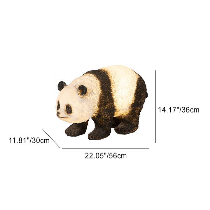 Moderne Art Deco Solar Wasserdichte Harz Fiberglas Imitation Panda Bambussprosse LED Außenleuchte Landschaftsbeleuchtung für Garten 