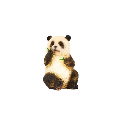 Moderno Arte Deco Solar Resina Impermeable Fibra de Vidrio Imitación Panda Brote de Bambú Luz LED para Exteriores Iluminación de Paisaje para Jardín 