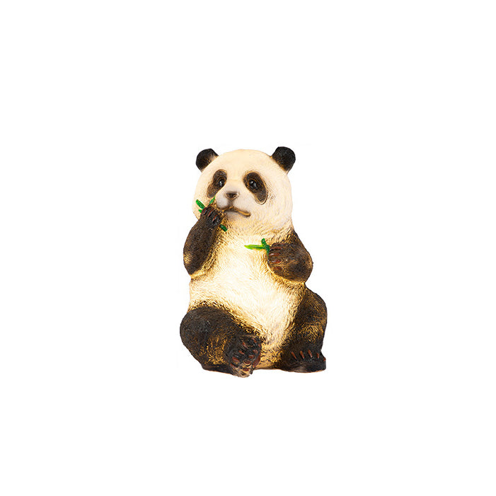Moderno Arte Deco Solar Resina Impermeable Fibra de Vidrio Imitación Panda Brote de Bambú Luz LED para Exteriores Iluminación de Paisaje para Jardín 