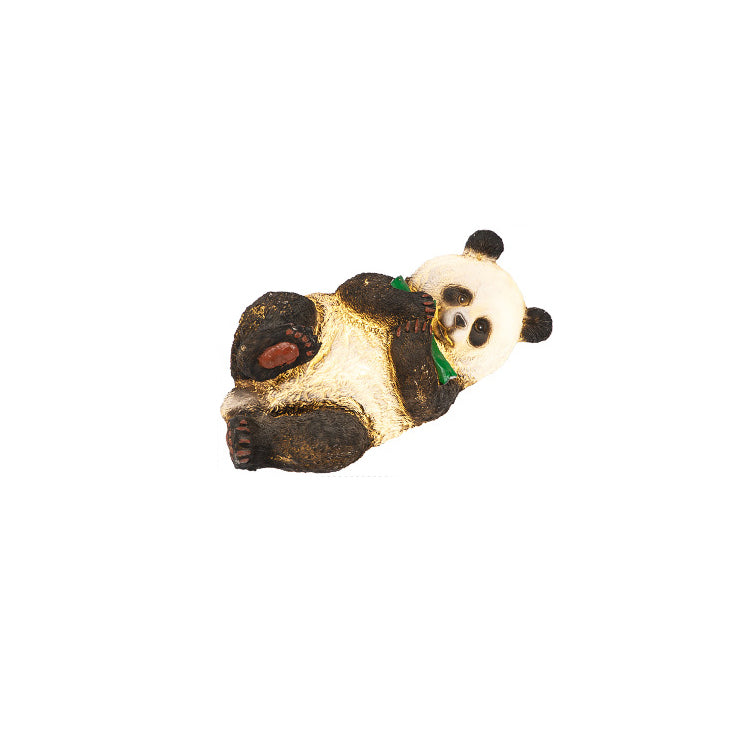 Moderne Art Deco Solar Wasserdichte Harz Fiberglas Imitation Panda Bambussprosse LED Außenleuchte Landschaftsbeleuchtung für Garten 