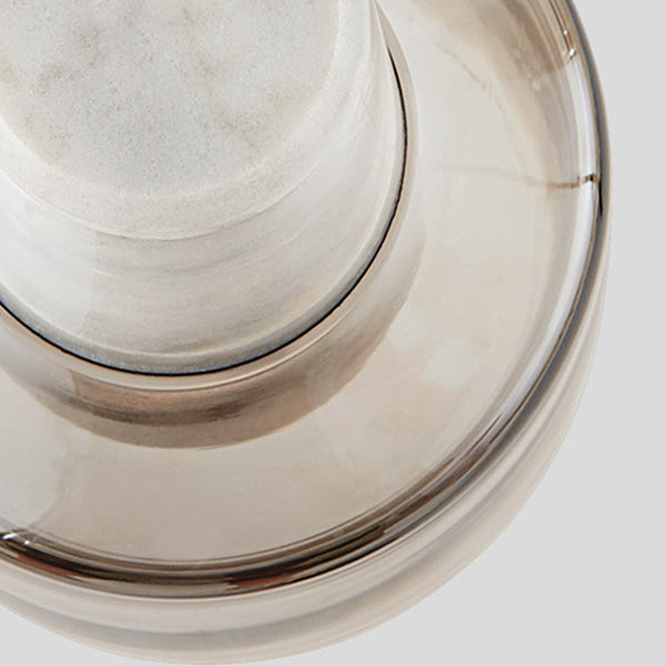 Lámpara colgante contemporánea de cristal de mármol nórdico con una luz para mesita de noche 